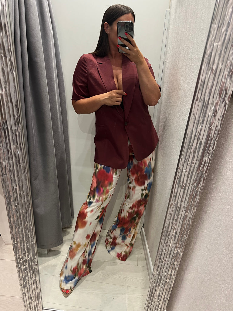 MSS💥HaveOne•Giacca leggerissima manica corta•India bordeaux