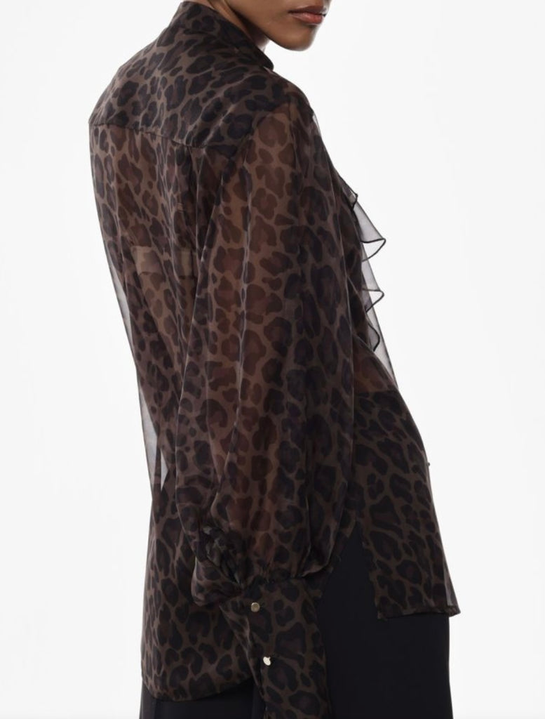 IMPERIAL•Camicia maculata velata volant