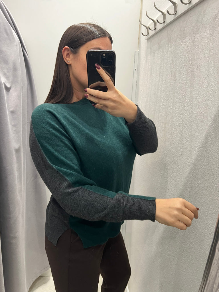 ViCOLO•Maglione bicolor misto cashmere•Più colori