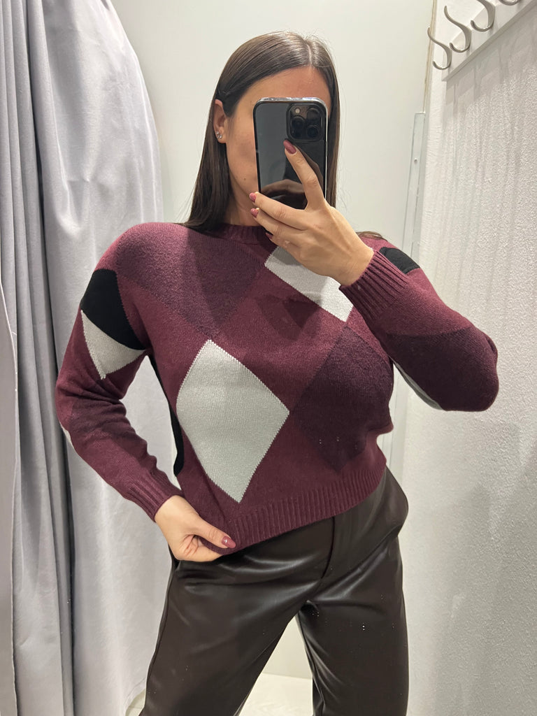 Susy Mix•Maglioncino scatoletta rombi•Più colori