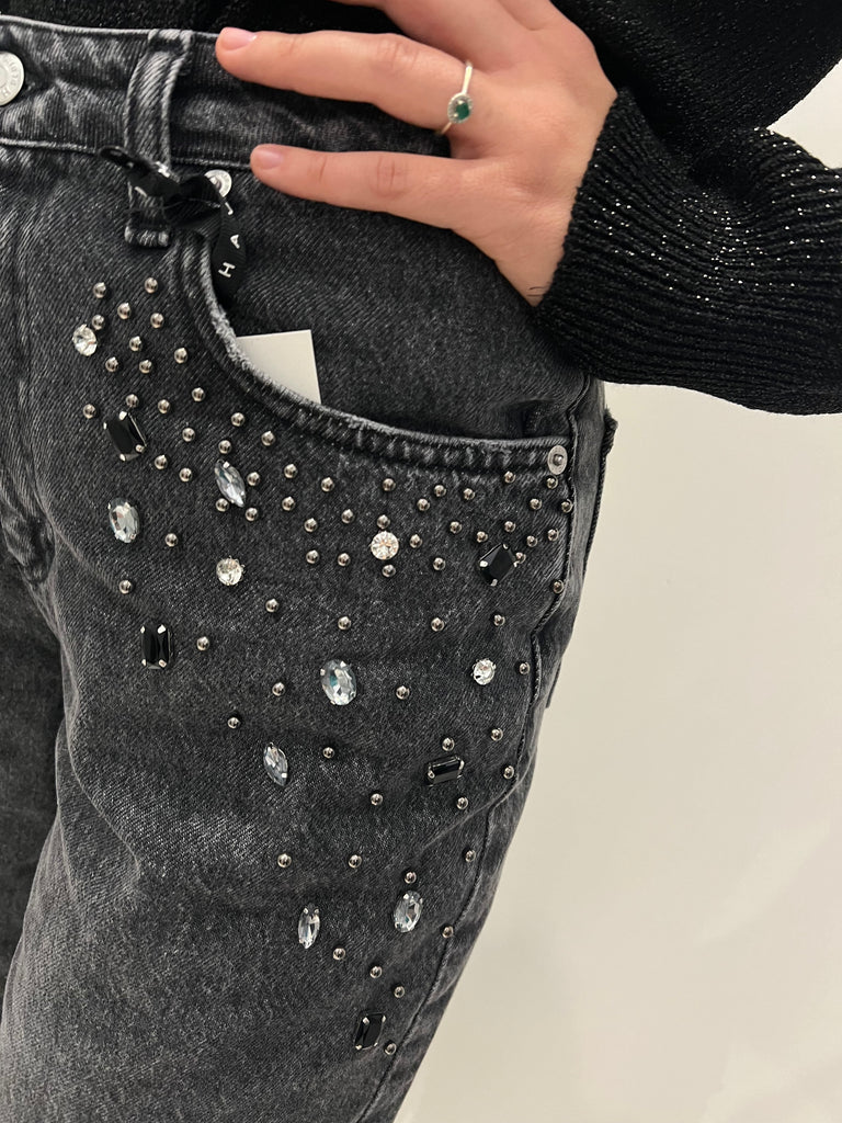 HaveOne•Jeans mandy con strass