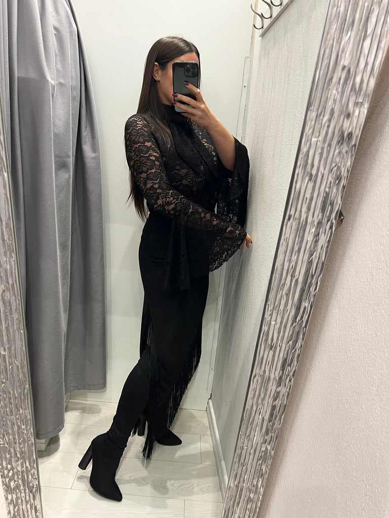 KONTATTO•Maglia pizzo manica campana