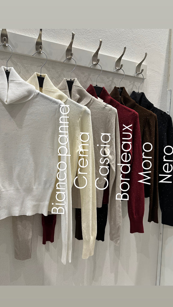 Dolcevita crop micropaillettes•Più colori