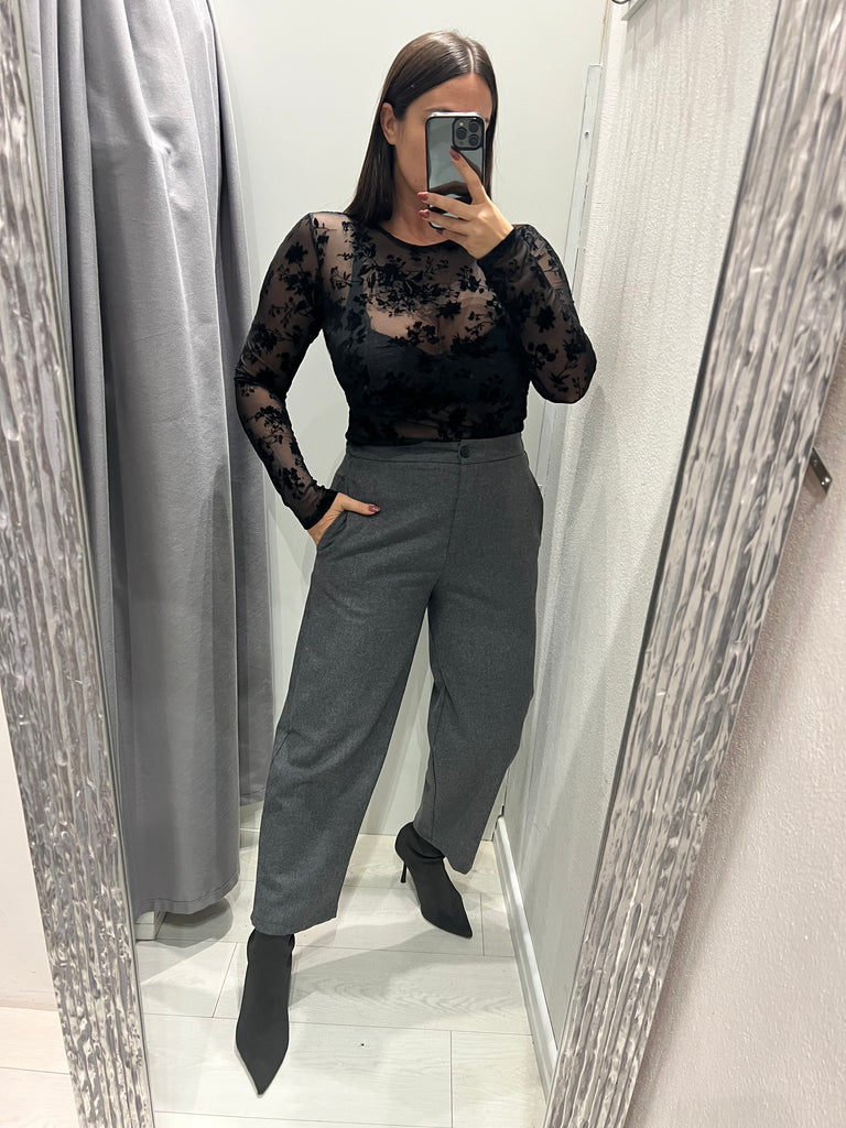 ViCOLO•Pantalone basic flanella grigio