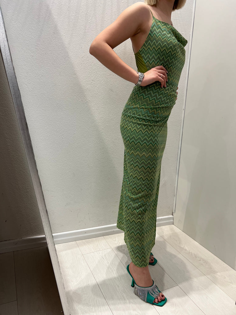 HaveOne•Body zig-zag verde lurex