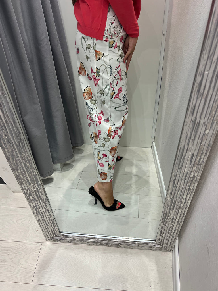 🚨IMPERIAL•Pantalone baloon stampa floreale farfalle