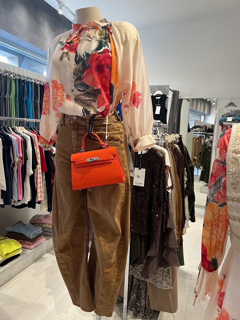 HaveOne•Jeans pantalone Barbara terra