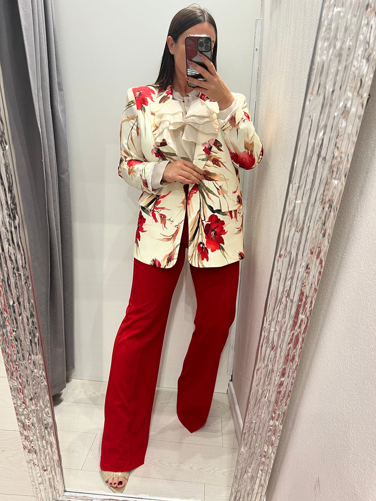 MSS💥HaveOne•Giacca stampa fiore rosso