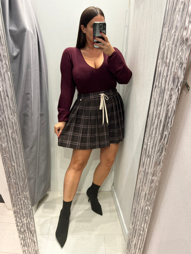 Philia Loft•Gonna college principe di Galles moro/blu/prugna