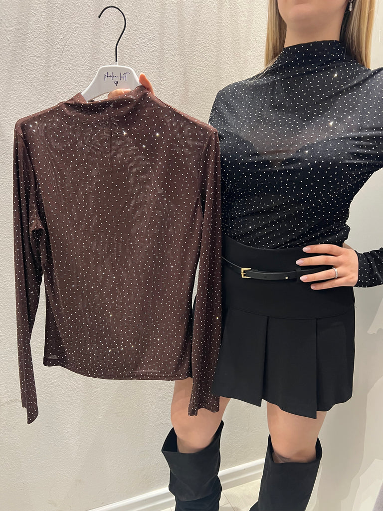 IMPERIAL•Gonna con pieghe e cinturina•Nero