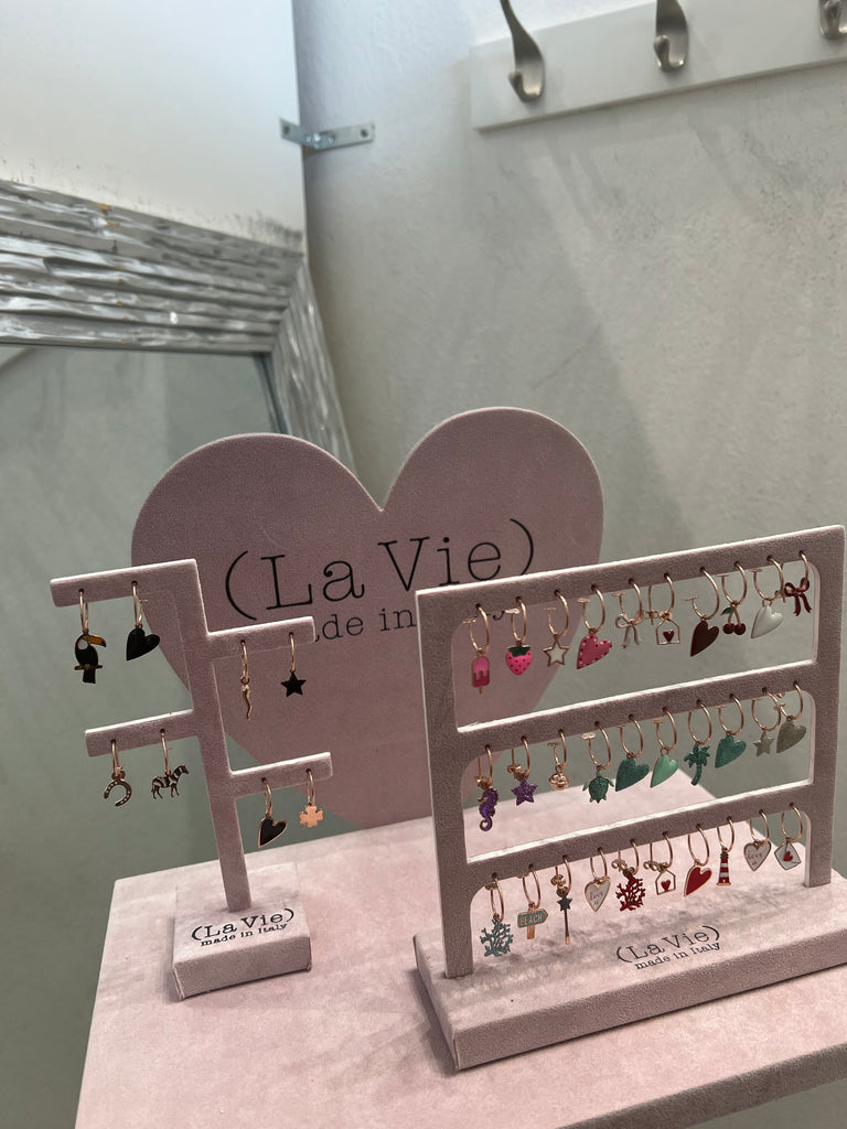 La Vie•Orecchino singolo ad anello con charm•Scegli il tuo