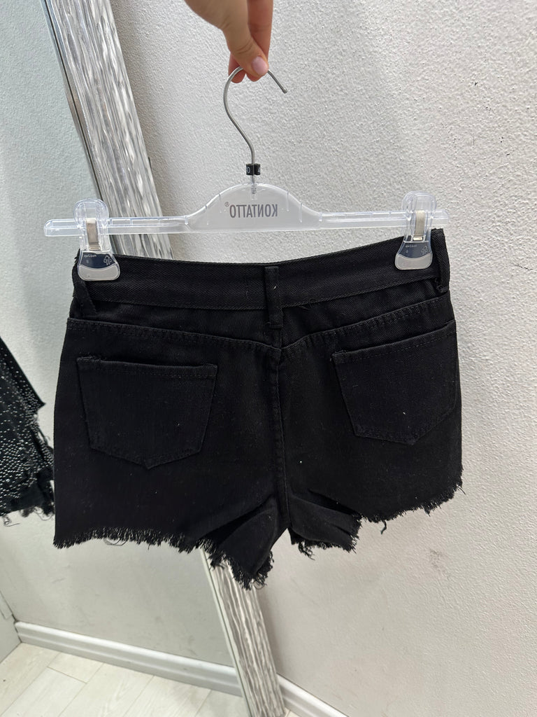 🚨KONTATTO•Shorts strass nero