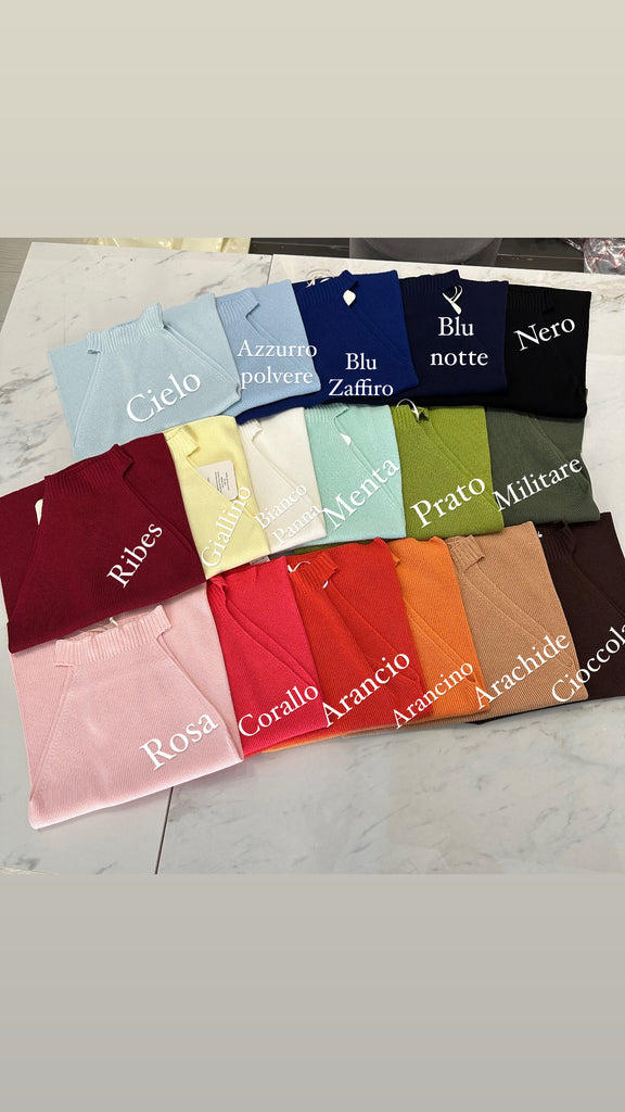 🚨KONTATTO•Canotta top maglia a costine scollo americana•Più colori