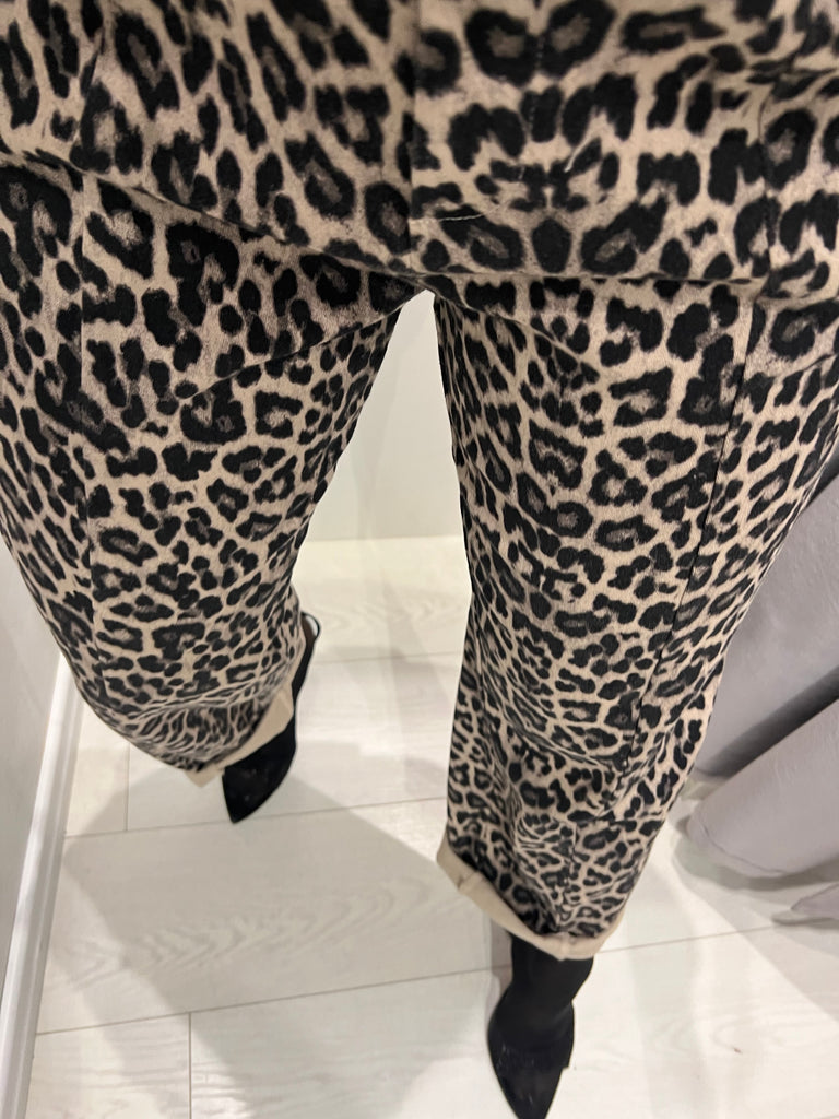 HaveOne•Pantalone maculato gamba dritta