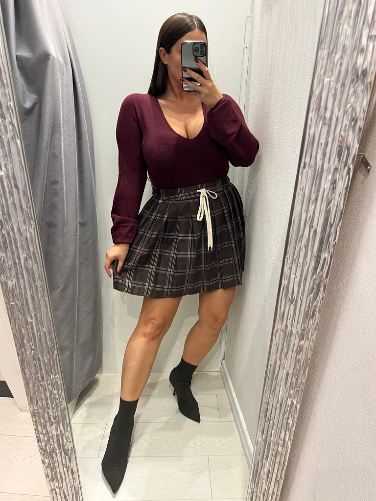 Philia Loft•Gonna college principe di Galles moro/blu/prugna