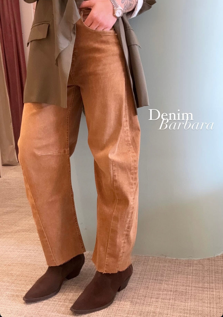 HaveOne•Jeans pantalone Barbara terra