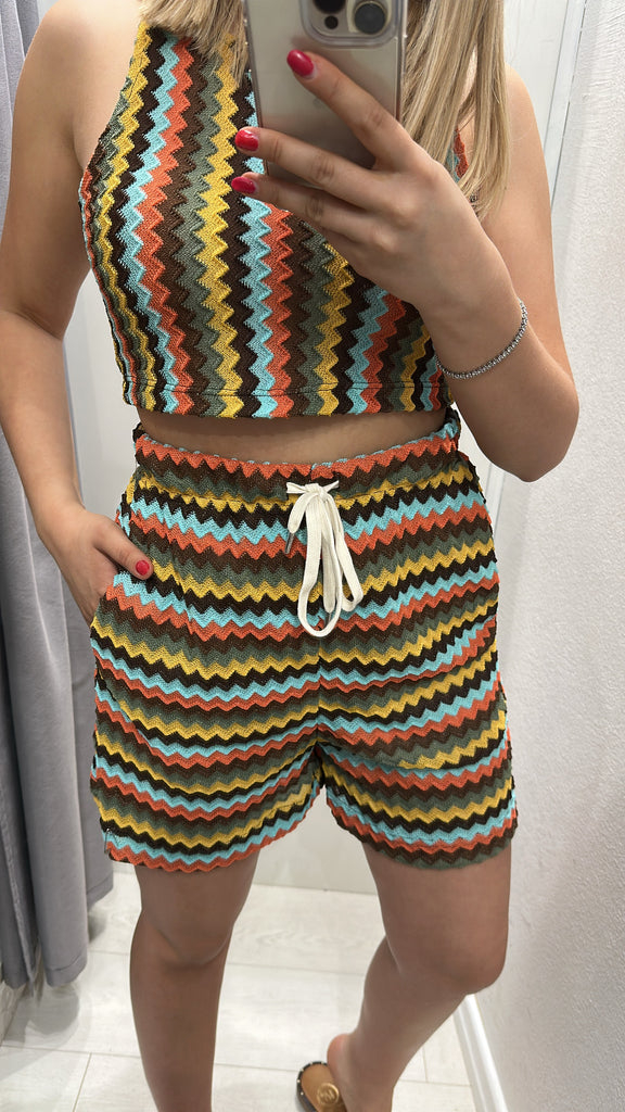 🚨ViCOLO•Shorts zigzag