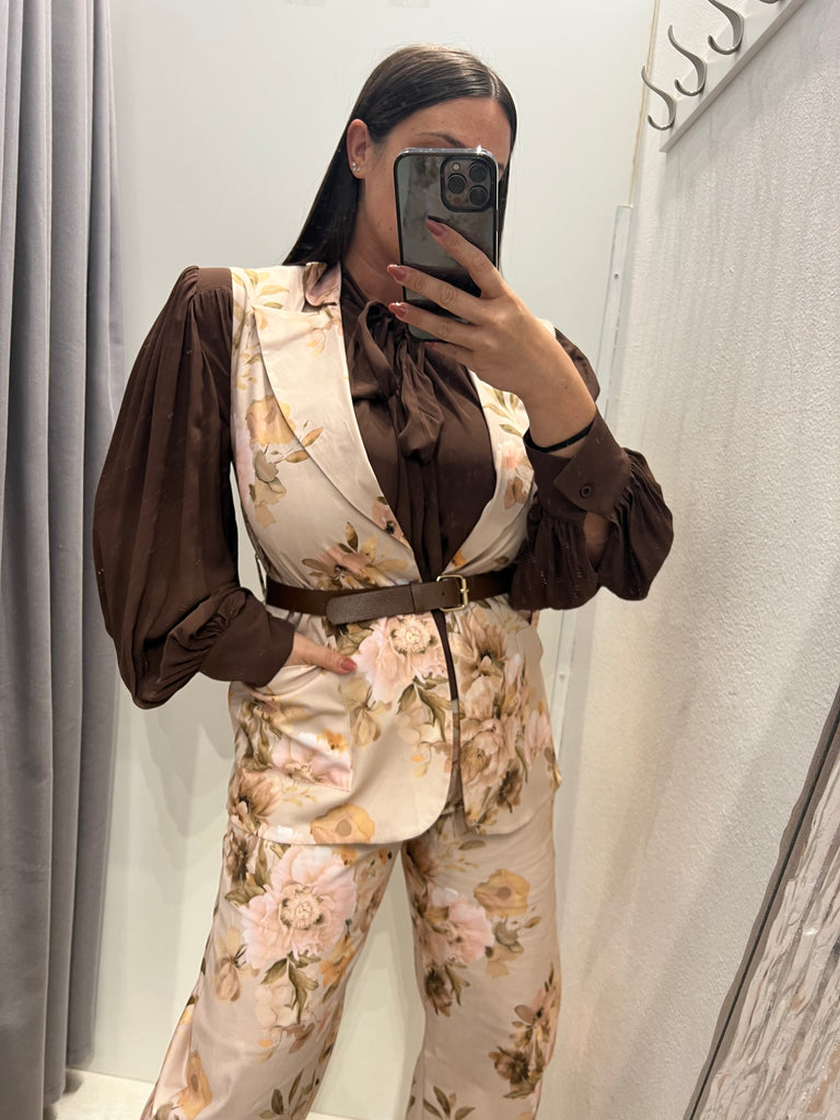 MSS💥ViCOLO•Gilet floreale in cotone