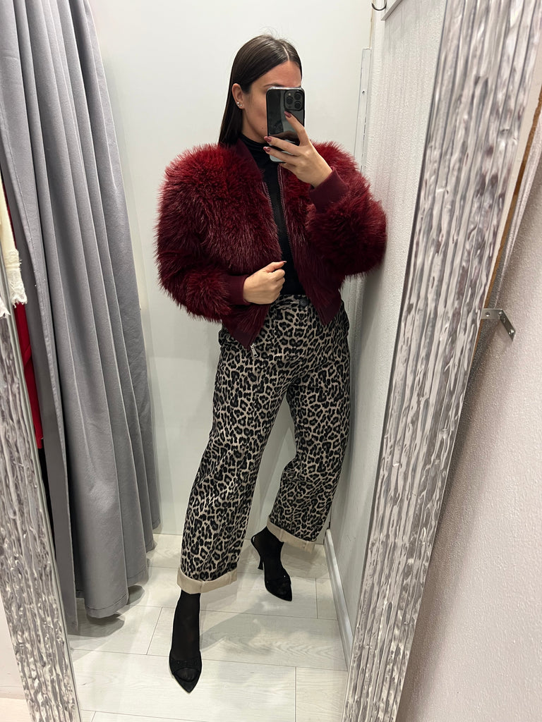 HaveOne•Pantalone maculato gamba dritta