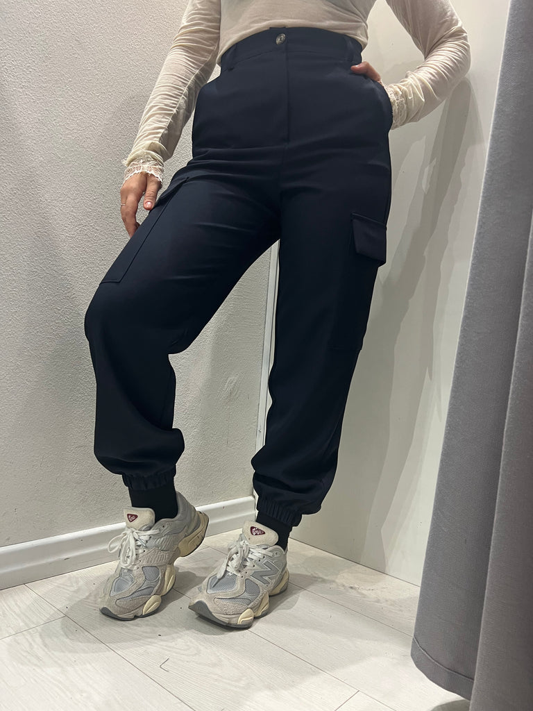 ViCOLO•Pantalone jogger cargo blu