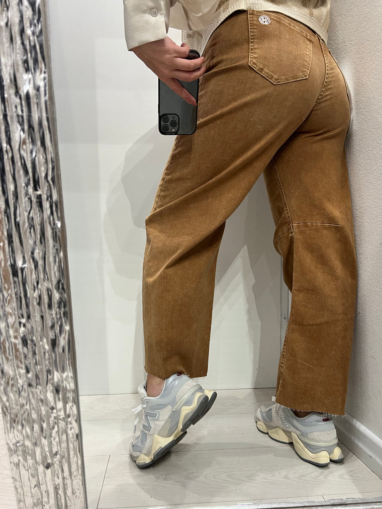 HaveOne•Jeans pantalone Barbara terra
