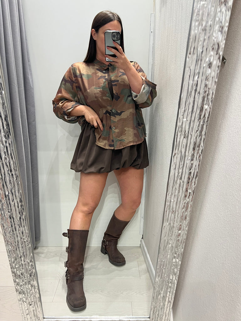 HaveOne•Camicia coreana camouflage