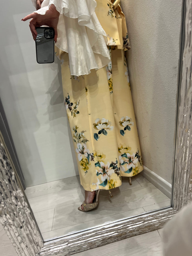 ViCOLO•Pantalone floreale giallo