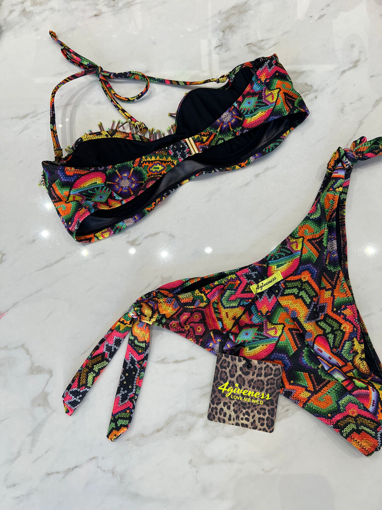 🚨4giveness•Bikini fascia ferretto e slip lacci•