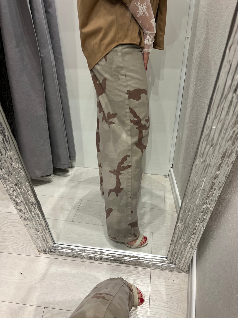 ViCOLO•Jeans palazzo Myrta camouflage