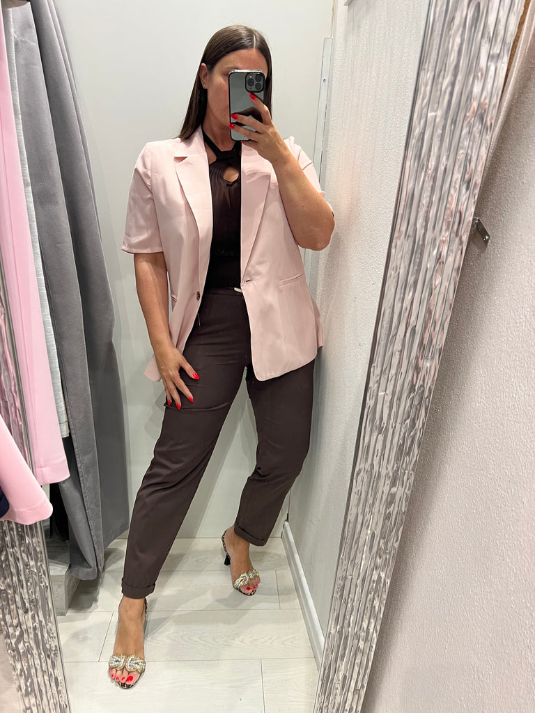 MSS💥HaveOne•Giacca leggerissima manica corta•Rosa cipria
