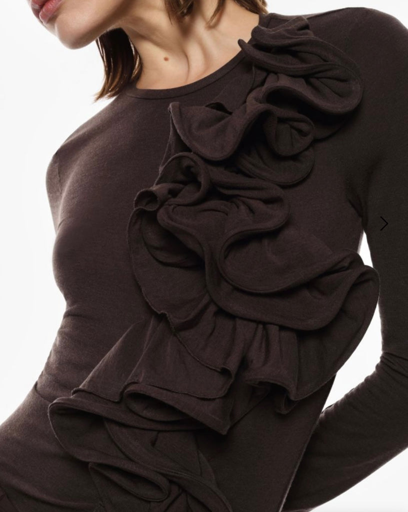IMPERIAL•Maglia con rouches tessuto soft touch