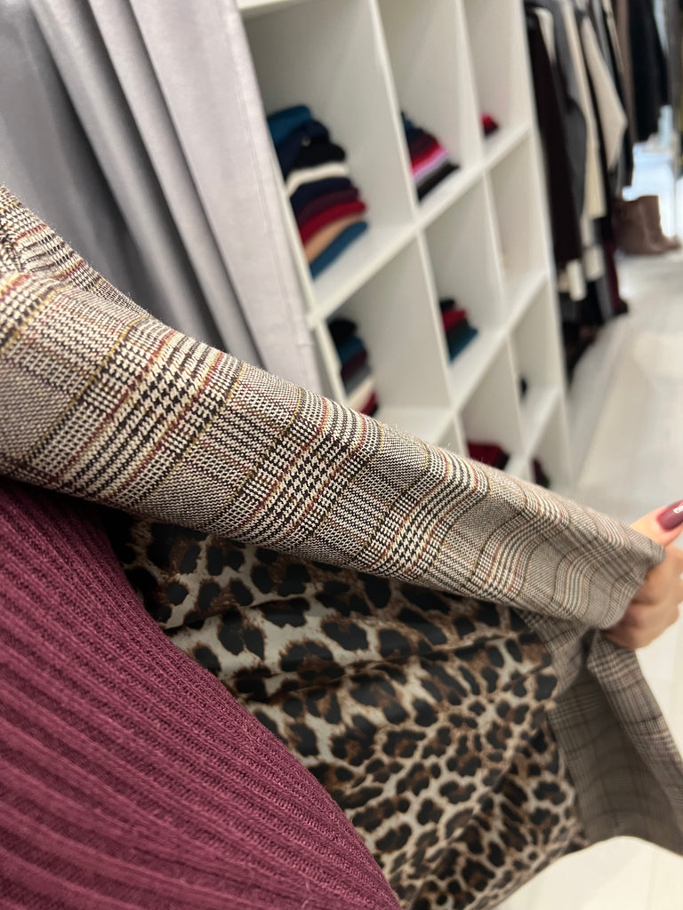 HaveOne•Giacca principe di Galles interno maculato