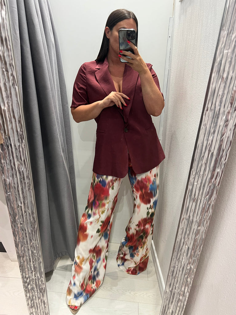 MSS💥HaveOne•Giacca leggerissima manica corta•India bordeaux
