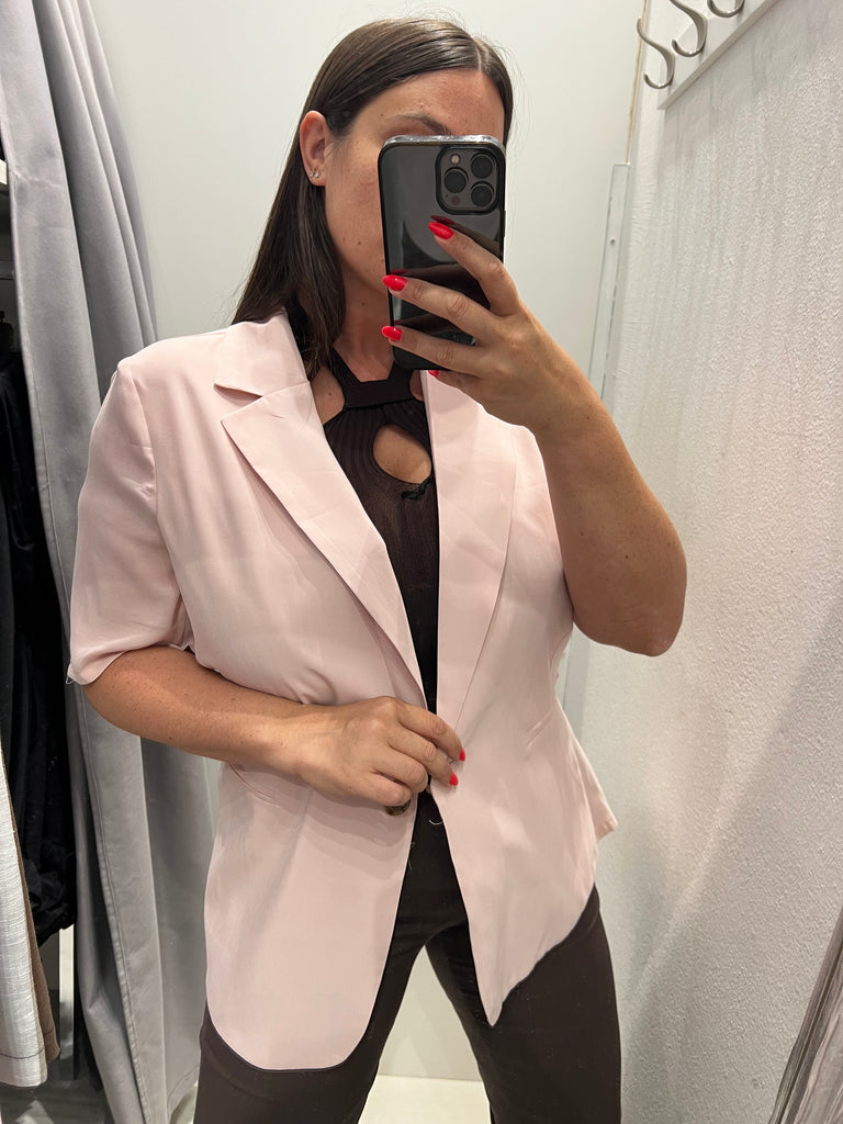 MSS💥HaveOne•Giacca leggerissima manica corta•Rosa cipria