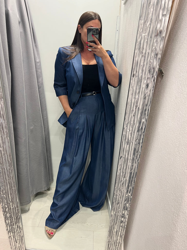 MSS💥IMPERIAL•Giacca Best monopetto manica corta chambray