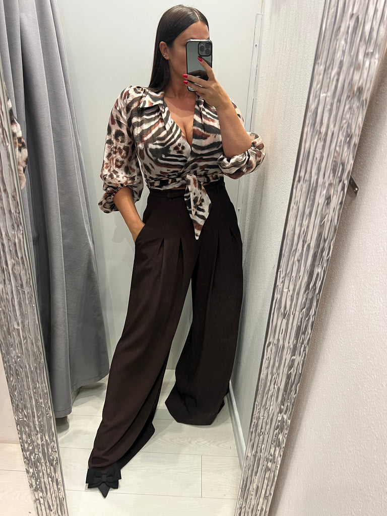 IMPERIAL•Pantalone best palazzo ebano