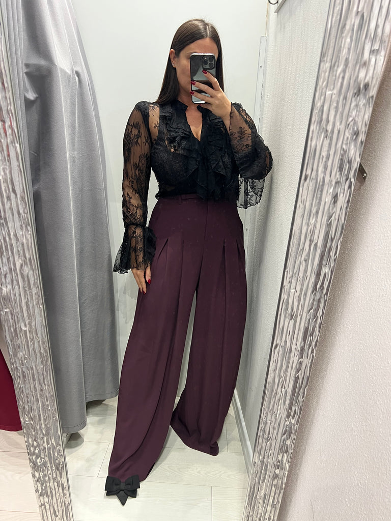 IMPERIAL•Pantalone best palazzo prugna