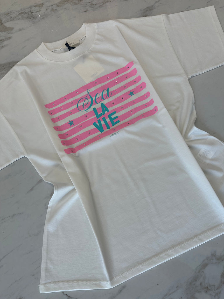 MSS💥ViCOLO•T-shirt over Sea LA VIE