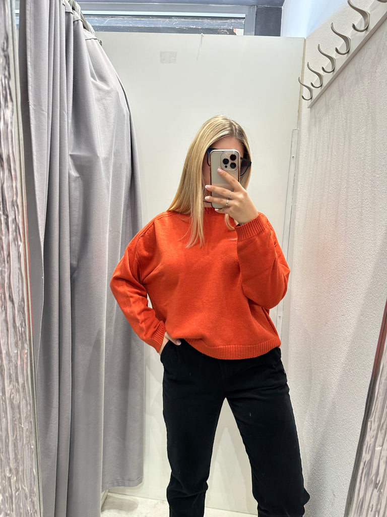 ViCOLO•Maglioncino scatoletta spalla scesa•Più colori