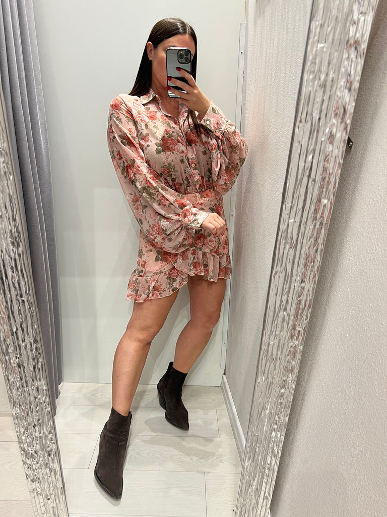 ViCOLO•Camicia floreale base rosa