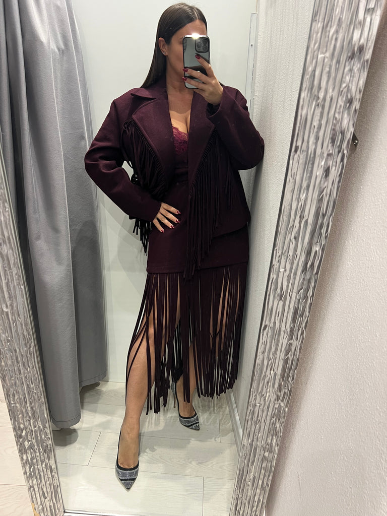 LUMINA•Cappotto corto frange•Più colori