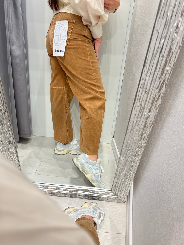 HaveOne•Jeans pantalone Barbara terra