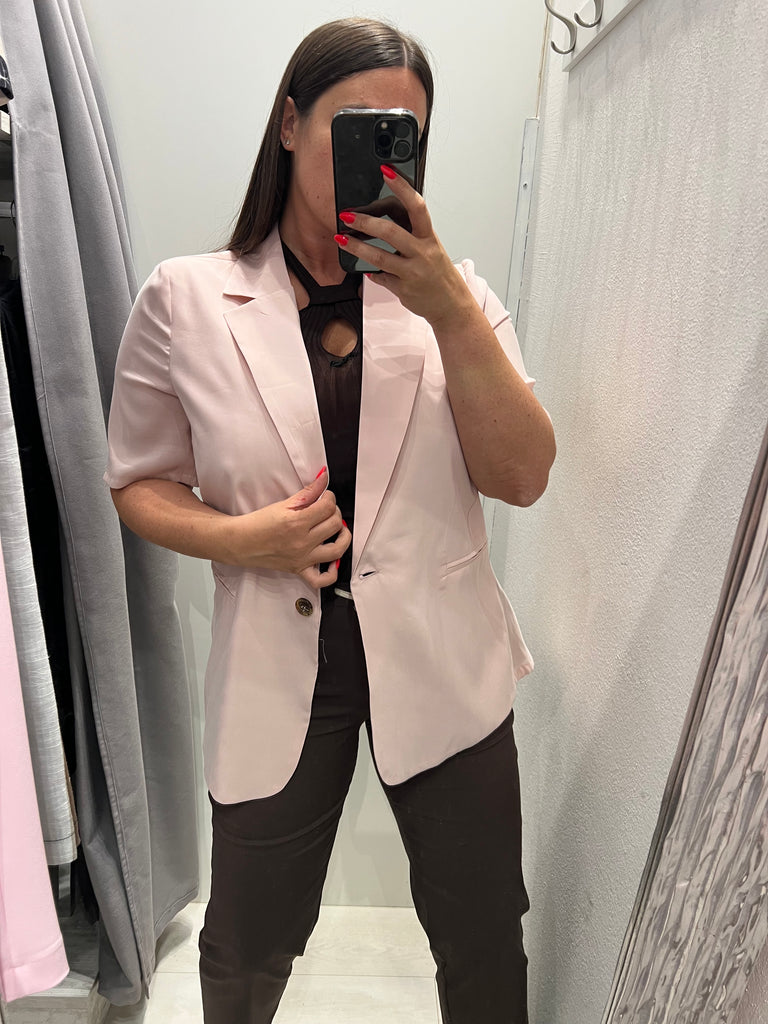 MSS💥HaveOne•Giacca leggerissima manica corta•Rosa cipria