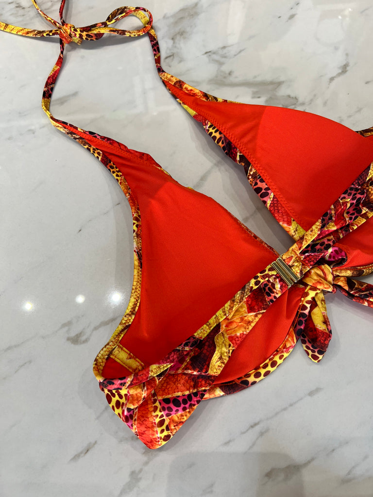 🚨4giveness-Bikini triangolo ferretto e slip a V Party Zebra