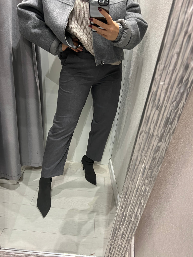 HaveOne•Pantalone grigio elastico dietro