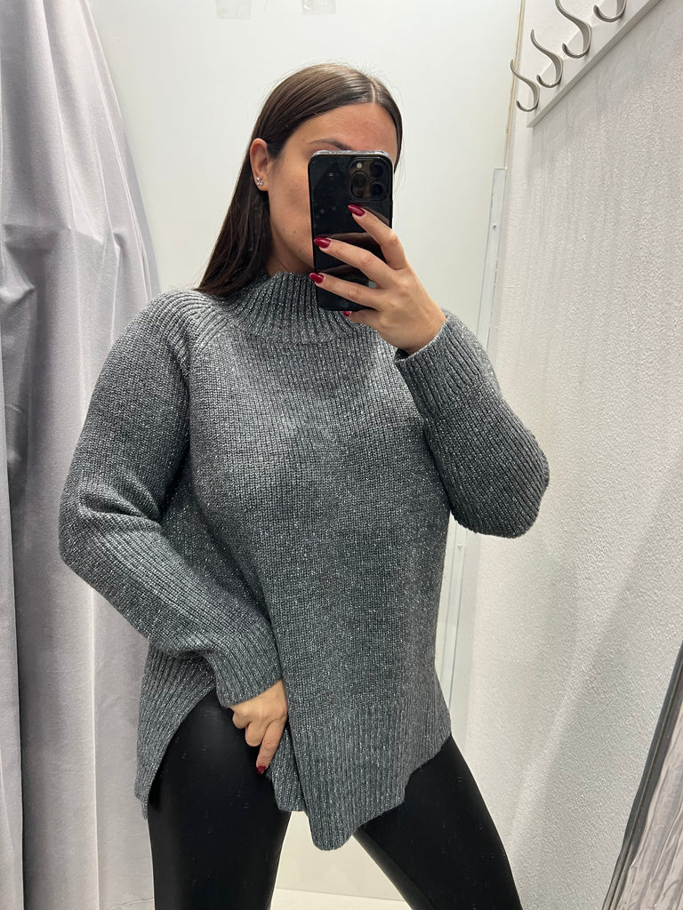 KONTATTO•Maxi lupetto spacchetti con lurex•Più colori
