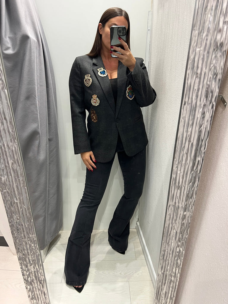 ViCOLO•Giacca over patch strass
