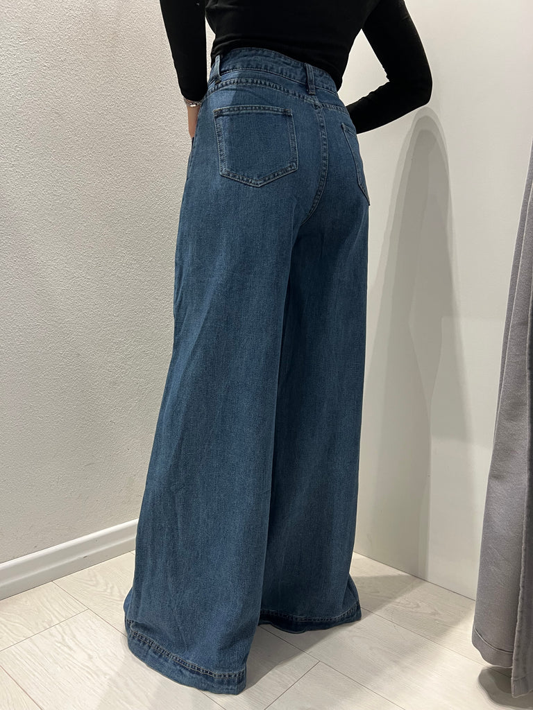 Corsaro•Jeans palazzo inserti laterali