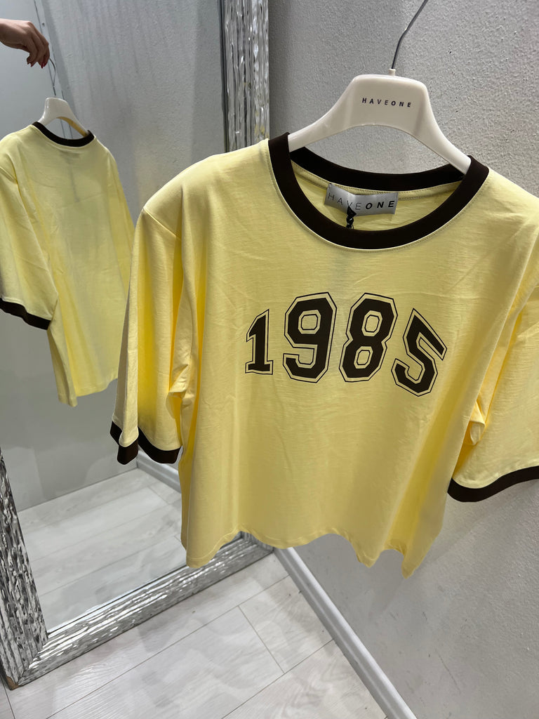 HaveOne•T-shirt over giallo/moro 1985
