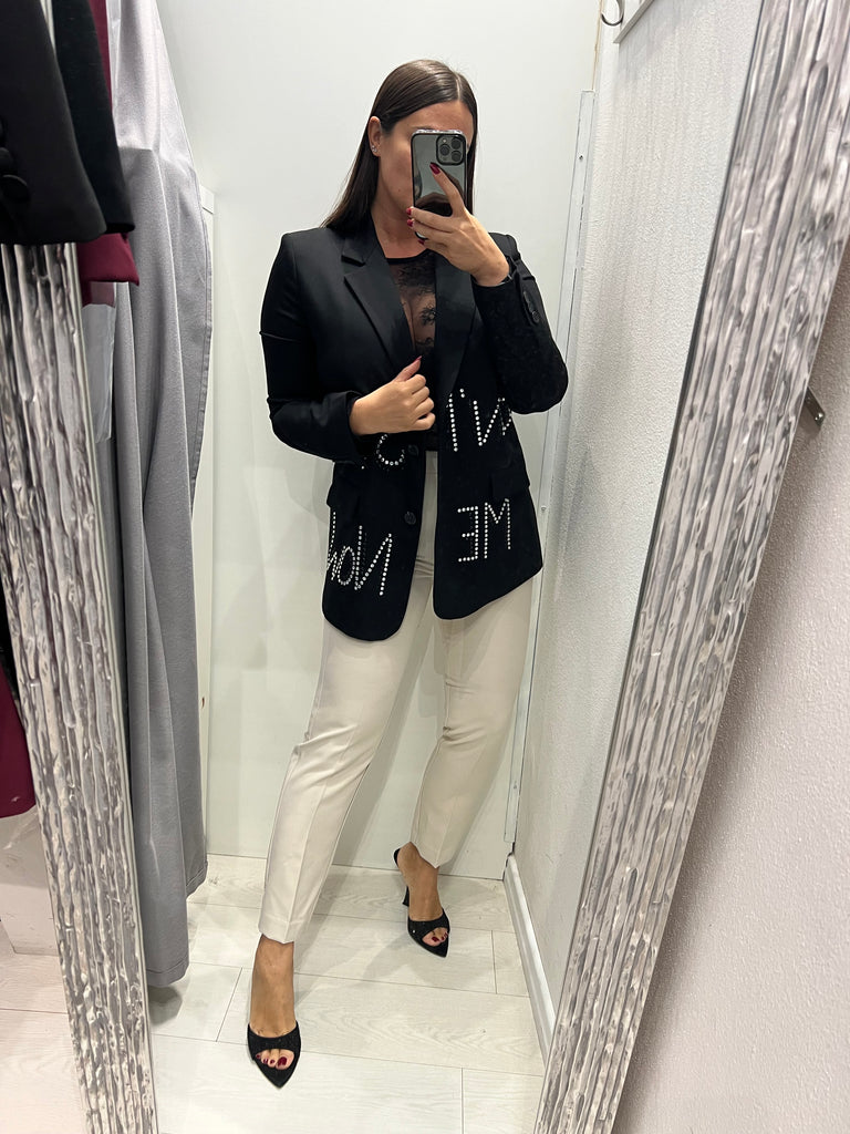 KONTATTO•Pantalone sigaretta crema